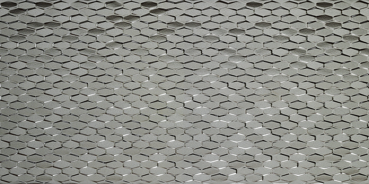 Emser Tile Emser Artwork Metal Wave 12 x 35 Ceramic Wall Tile